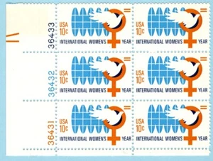 US Sc #1571 MNH 1975 plate block of 6 Intl Women's Year Randomly selected - Picture 1 of 1