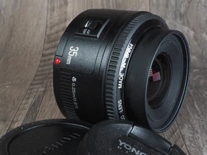 YONGNUO YN 35mm f2 Lens 1:2 AF/MF Wide-Angle Fixed/Prime Auto Focus Canon EF - Picture 1 of 8