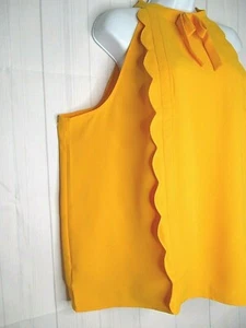 Neu mit Etikett Victoria Beckham Target ärmelloses Damenoberteil Ringelblume Stehkragen Größe 2X - Bild 1 von 12