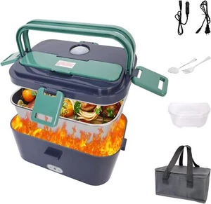 1.8L Electric Heating Lunch Box Portable for Car Office Food Warmer Container - Picture 1 of 13