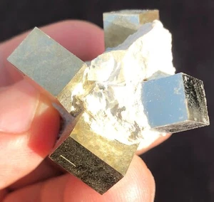 38.8g New Rare Natural Chalcopyrite Iron Pyrite Cubic Feldspar Specimen ie3076 - Picture 1 of 13