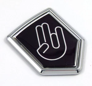 Shocker Flag Car Chrome Emblem German 3D Decal Sticker bumper hood gas cap - Imagen 1 de 1