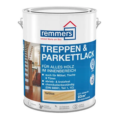 REMMERS Treppen- und Parkettlack 0.75 LTR Versiegelungslack Holzlack Treppenlack - Bild 1 von 2