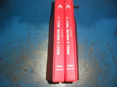 COPPIA MANUALI DI RIPARAZIONE ORIGINALE CITROEN MODELLI "A" - Immagine 1 di 4