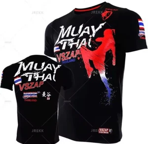 Kids Adults Muay Thai Martial Art Training  Fitness Boxing Printed T-shirts Tops - Picture 1 of 5