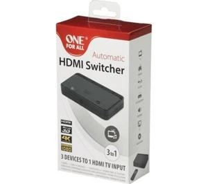 One For All Automatisch HDMI Schalter Mit 3 Eingänge Splitter-Uk - Bild 1 von 4