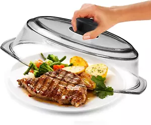 Coperchio Splatter Microonde Alto in Vetro per Alimenti - Pentole e Piastra da Forno Trasparente - Foto 1 di 7