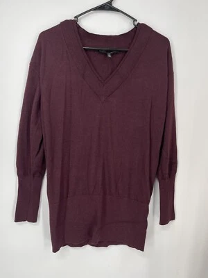 Suéter White House Black Market Mezcla Cachemira Borgoña Mujer Pequeño Foto 1 de 4