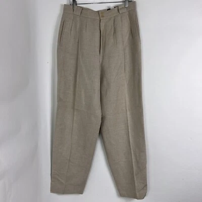 Винтажные коллекционные золотые брюки Giorgio Sant' Angelo женские размер 14 льняная смесь - Изображение 1 из 4