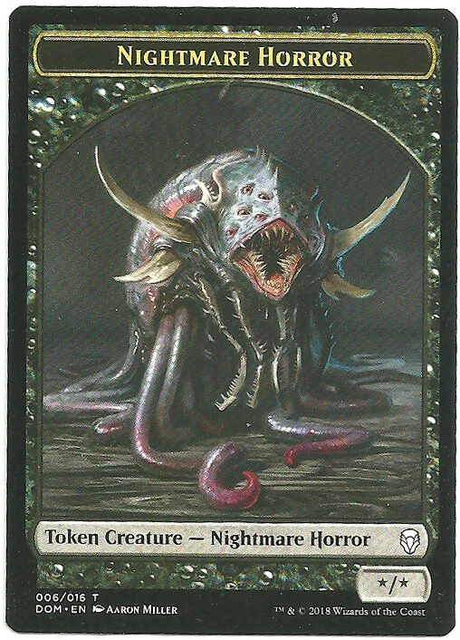 Magic the Gathering x3 Nightmare Horror Dominaria Token 006/016 NM - Image 1 of 1
