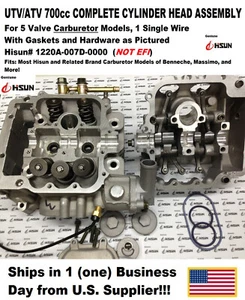 UTV 700 Complete Carb Cylinder Head,Hisun,MSU,Massimo,Bennche,1220A-007D-0000 - Picture 1 of 12