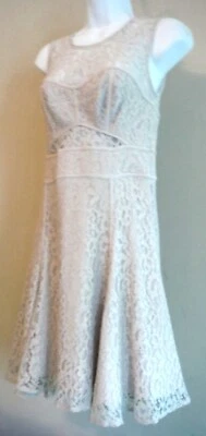 Victoria Secrets Ivory Slip Dress Short Sz 2 New Lace Cut Outs Black Label - Image 1 of 4