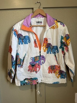 Chaqueta vintage con estampado de elefante HEAD Sportswear - XS Foto 1 de 4