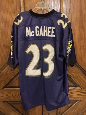 Willis McGahee #23 巴尔的摩乌鸦队足球球衣 - 紫色 - XL 码,Hvy Wear — 第 1/4 张图片