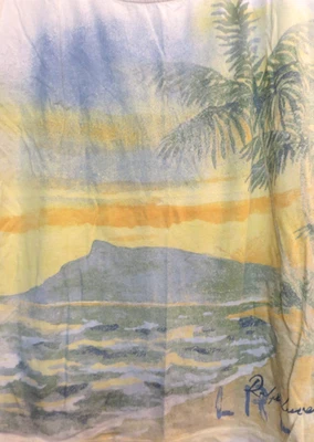 Camisa LRL Ralph Lauren Mujer Pequeña Grande Multicolor Tropical Hawaiana Playa T Foto 1 de 4