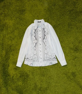 Blusa Camisa Etro Avant Garde Icónica Gráfica Blanca Talla 44 Mujer’s Foto 1 de 4