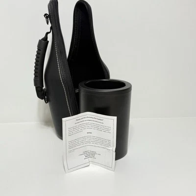 CaddyO Wine Bottle Carrier Travel Cooler Black Insulated Bucket Corkscrew Holder - Image 1 of 4