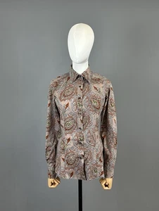 Etro Bluse Tunika Shirt mehrfarbig Jacquard Paisley Langarm Button Down 40 - Bild 1 von 15