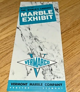 1961 VERMONT MARBLE CO. VERMARCO World's Largest Marble Exhibit Brochure - Bild 1 von 8