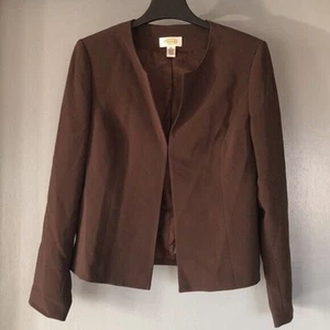 Talbots Damen braun Jacke Blazer Langarm Gr. 6 komplett gefüttert - Bild 1 von 7