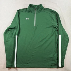 Under Armour Qualifier Quarter Zip Pullover Mens XL Green Track Stretch Golf - Picture 1 of 9