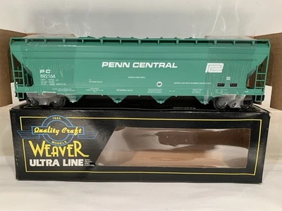 WEAVER 3-RAIL PENN CENTRAL 4 BAY CENTERFLOW COVERED HOPPER CAR! O SCALE - Image 1 of 4