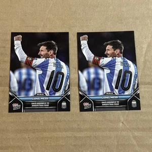 2024-25 Topps Now #2 Lionel Messi SAYS GOODBYE TO ARGENTINA FANS Lot Of 2 - Bild 1 von 2