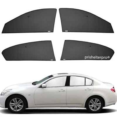 Подходит для Infiniti G25 G37 08-13 боковое окно черный серебристый лагерь конфиденциальность солнцезащитный козырек - Изображение 1 из 4