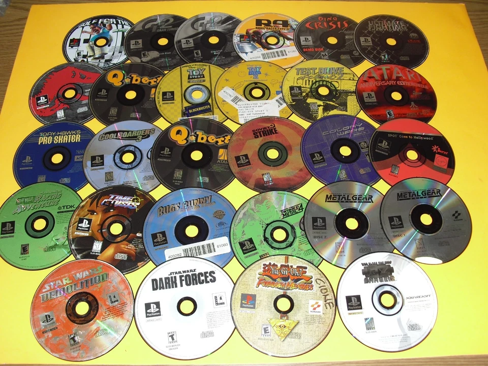 26 PS1 DISC ONLY lot Untested! Twisted Metal 4 Metal Gear Solid Ehrgeiz YuGiOh - Image 1 of 4