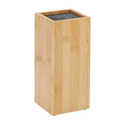 Bamboo Universal Knife Block Holder with Bristles for Kitchen Knives, 4.13x9.25" - Image 1 of 4
