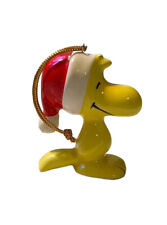 Vintage 1972 Peanuts Woodstock *READ Desc* Santa Hat Christmas Ornament Ceramic