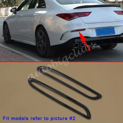 For Mercedes-Benz CLA 250 2020-2023 Carbon Fiber Rear Fog Light Cover Trims Part - Image 1 of 4