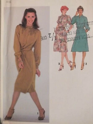 Lovely VTG 79 SIMPLICITY 9282 MS Dress in 3 Looks & Tie Belt PATTERN 12/34B UC - Image 1 of 3