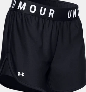 Under Armour Women's Play Up Shorts 5in Size 2X 1355818001 Black / White - Picture 1 of 10