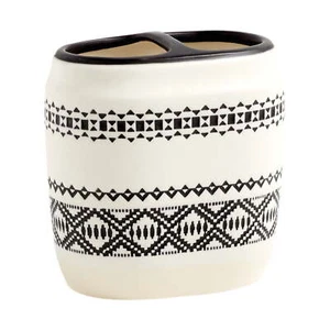 Boho Chic Toothbrush Holder Black, Ceramic, Adult - Picture 1 of 5