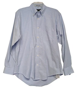 Lands End Herren bügelfrei Oxford Hemd klassisch blau 16 34 - Bild 1 von 8