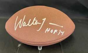 Walter Jones Signed NFL Wilson Super Grip Football w/HOF 14 PSA - Picture 1 of 6