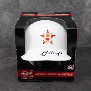 Jose Altuve Autographed Signed Houston Astros White Mini Helmet JSA COA