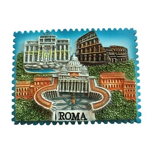 Italien Roma Rom Kolosseum Petersdom Italia Souvenir 3D Kühlschrankmagnet Magnet - Bild 1 von 1