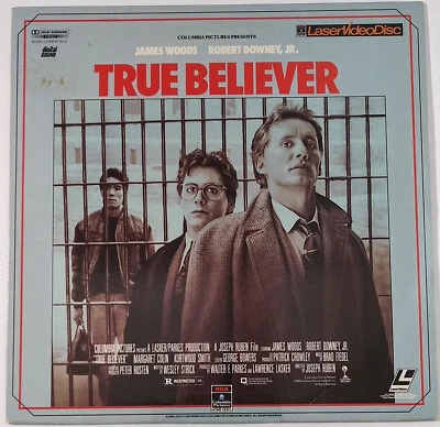 True Believer (1989) Laserdisc. James Wood Robert Downey Jr. Tested - Image 1 of 4
