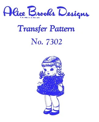 DOLL Pattern Mail Order ALICE BROOKS 7302 Approx. 16" - Image 1 of 4