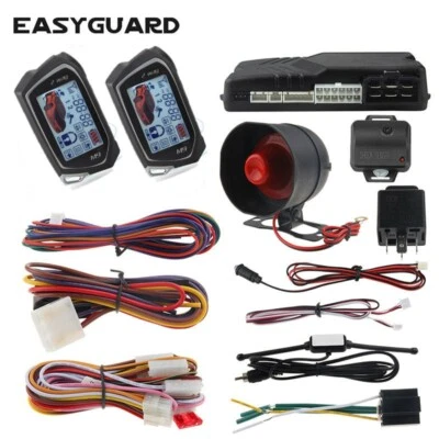 Easyguard 2 Way Car Alarm System with 1.73-inch Big LCD Remote Start Turbo Timer - Image 1 of 4