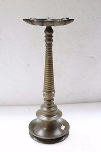 Antique Solid Brass Unique Design Temple Religious Oil Lamp Stand NH3736 - Picture 1 of 12