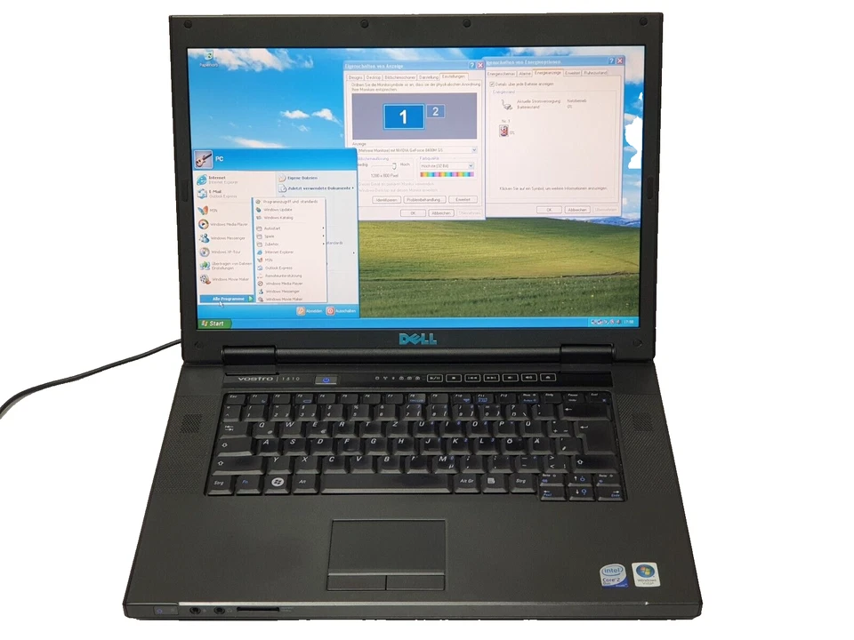 DELL VOSTRO 1510 Windows XP Gamer Laptop Notebook C2D 2,00GHz 3GB 250GB 15,4" GF - Bild 1 von 4