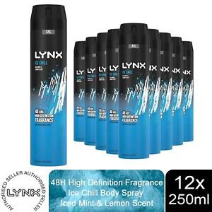 Lynx XXL Aerozol Dezodorant Spray do ciała Ice Chill 48H Ochrona 250ml, 12-pak