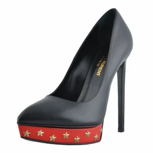 Saint Laurent Leather High Heel Pumps Shoes Sz 5.5 6 6.5 7 7.5 8 8.5 9 9.5 10 - Picture 1 of 7