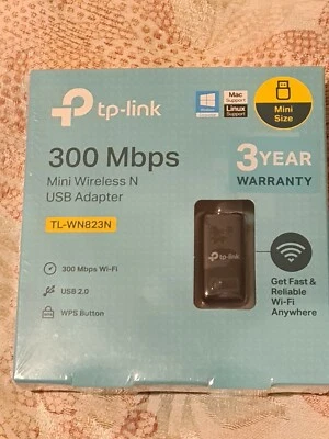 TP-Link 300 Mbps Mini Wireless N USB Wifi Adapter TL-WN823N - Image 1 of 4