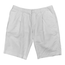 DKNY White Pinstripe Shorts Size 38 Smart Pockets Cotton Bermuda Holiday Sun