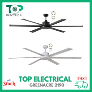Martec Albatross 84" Large DC Ceiling Fan With Remote 2100mm White Black Nickel - Picture 1 of 4