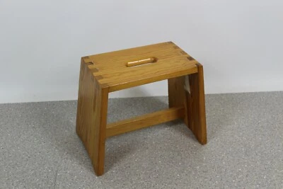 kleiner Hocker 70er 60er Design Pine Wood Stool 60s 70s France?  - Bild 1 von 4